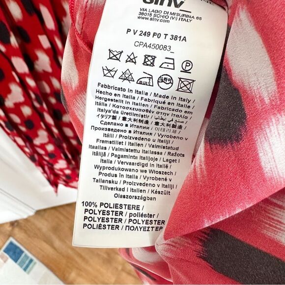 Piazza Sempione Made In Italy FR 46 (US 10) Paint Dash-Print Belted Shirt Dress - Picture 12 of 12